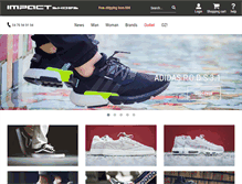 Tablet Screenshot of impactshoes.com